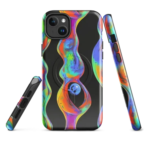 Vibrant Vortices on a MagSafe Tough Case for iPhone®