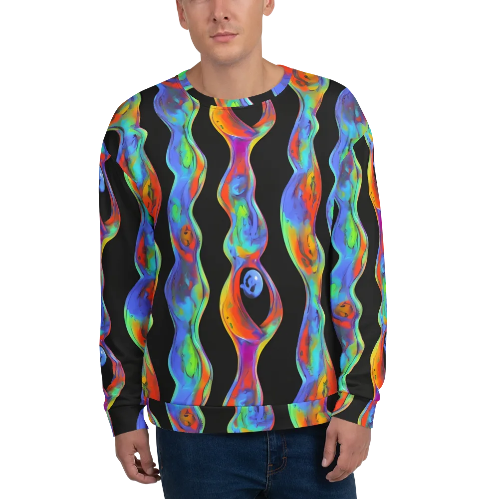 Vibrant Vortices on Sweatshirt — Front