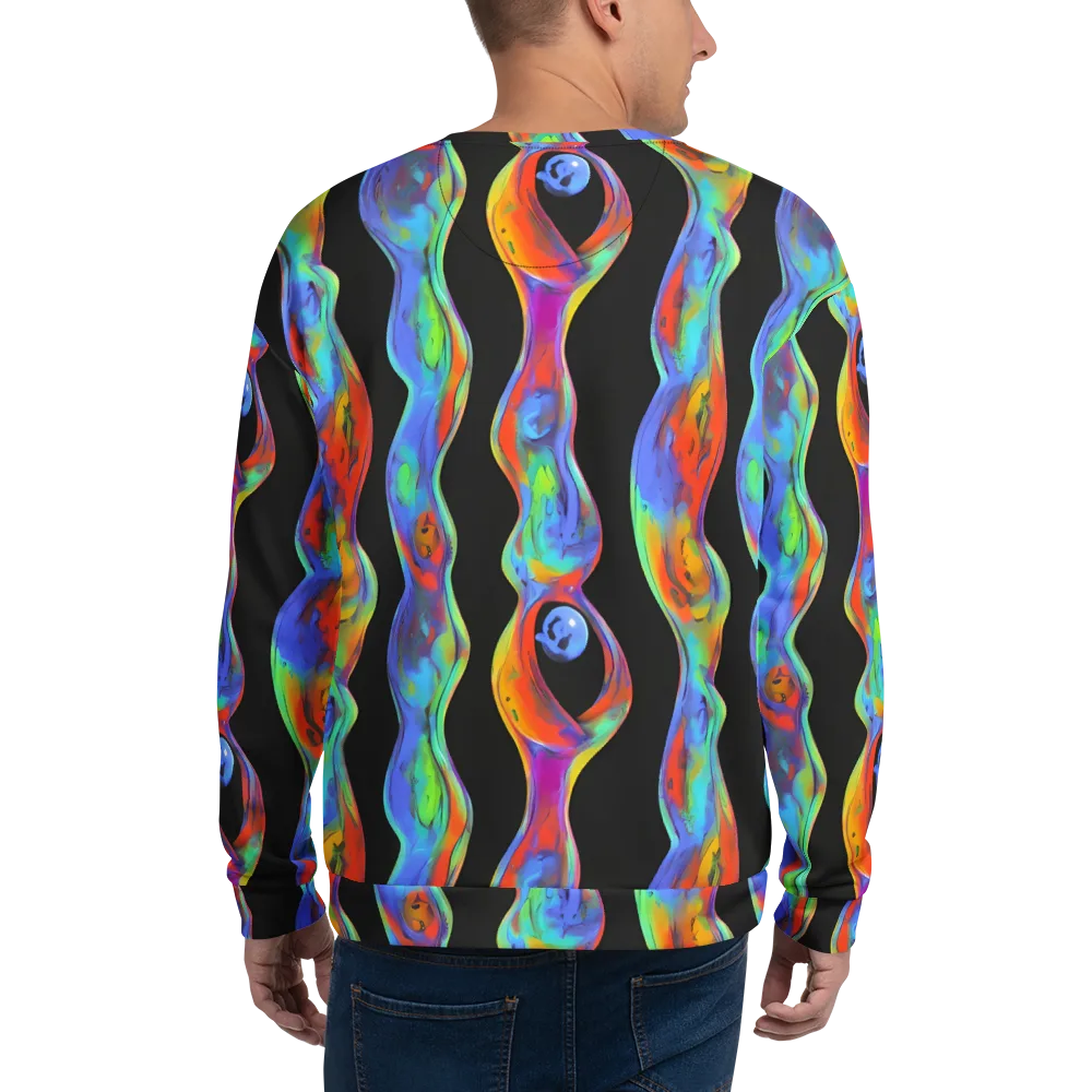 Vibrant Vortices on Sweatshirt — Back