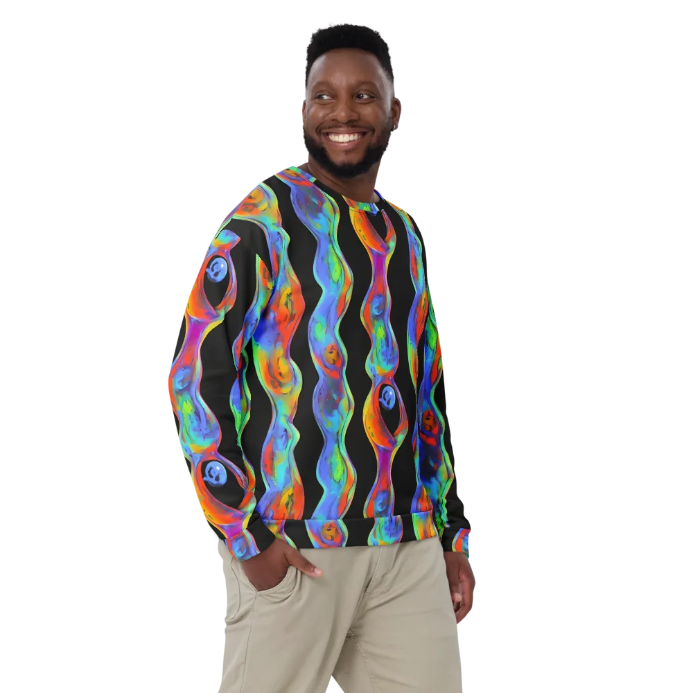 Vibrant Vortices on Sweatshirt — Front