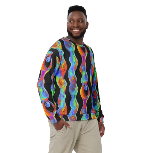 Vibrant Vortices on a Sweatshirt