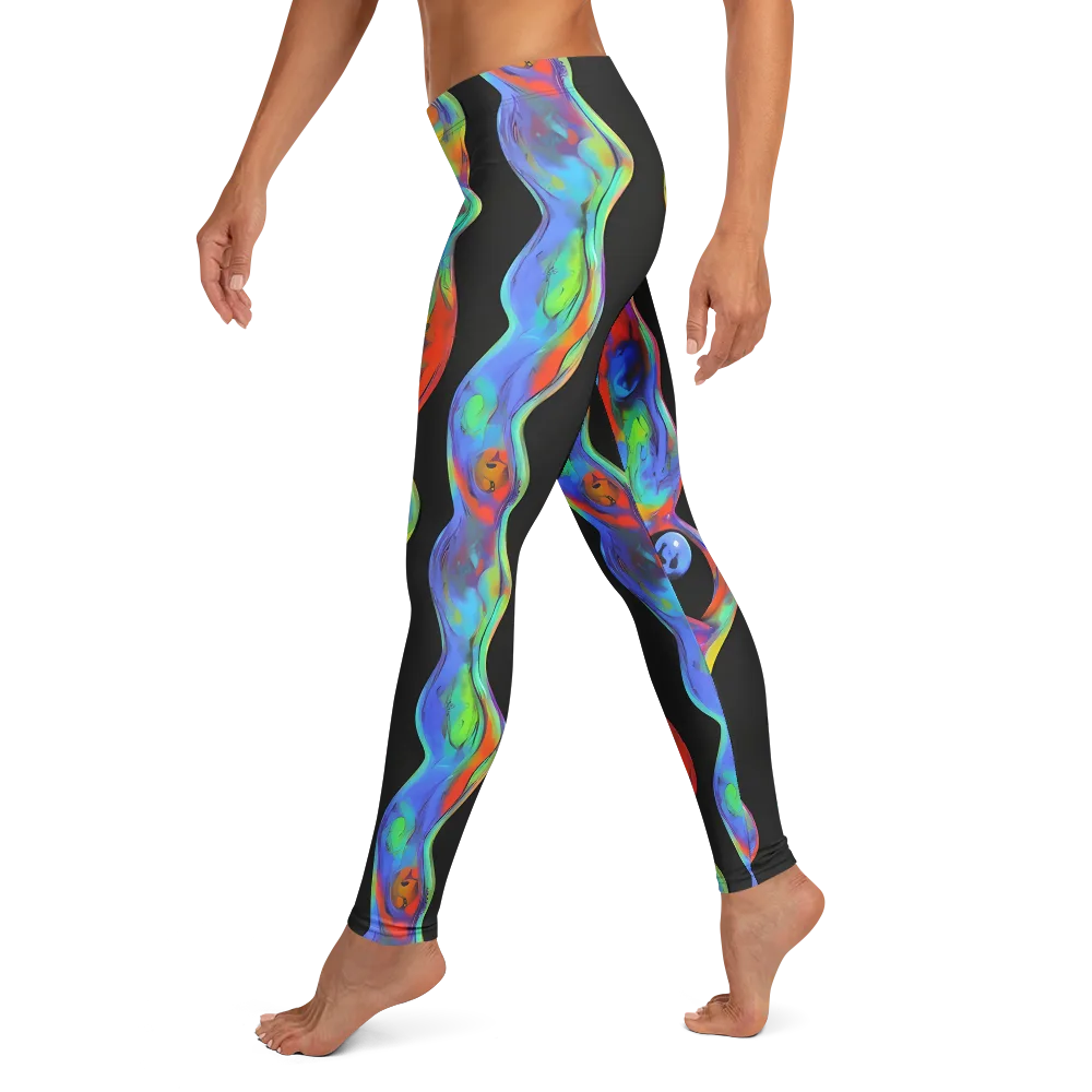 Vibrant Vortices on Leggings — Left