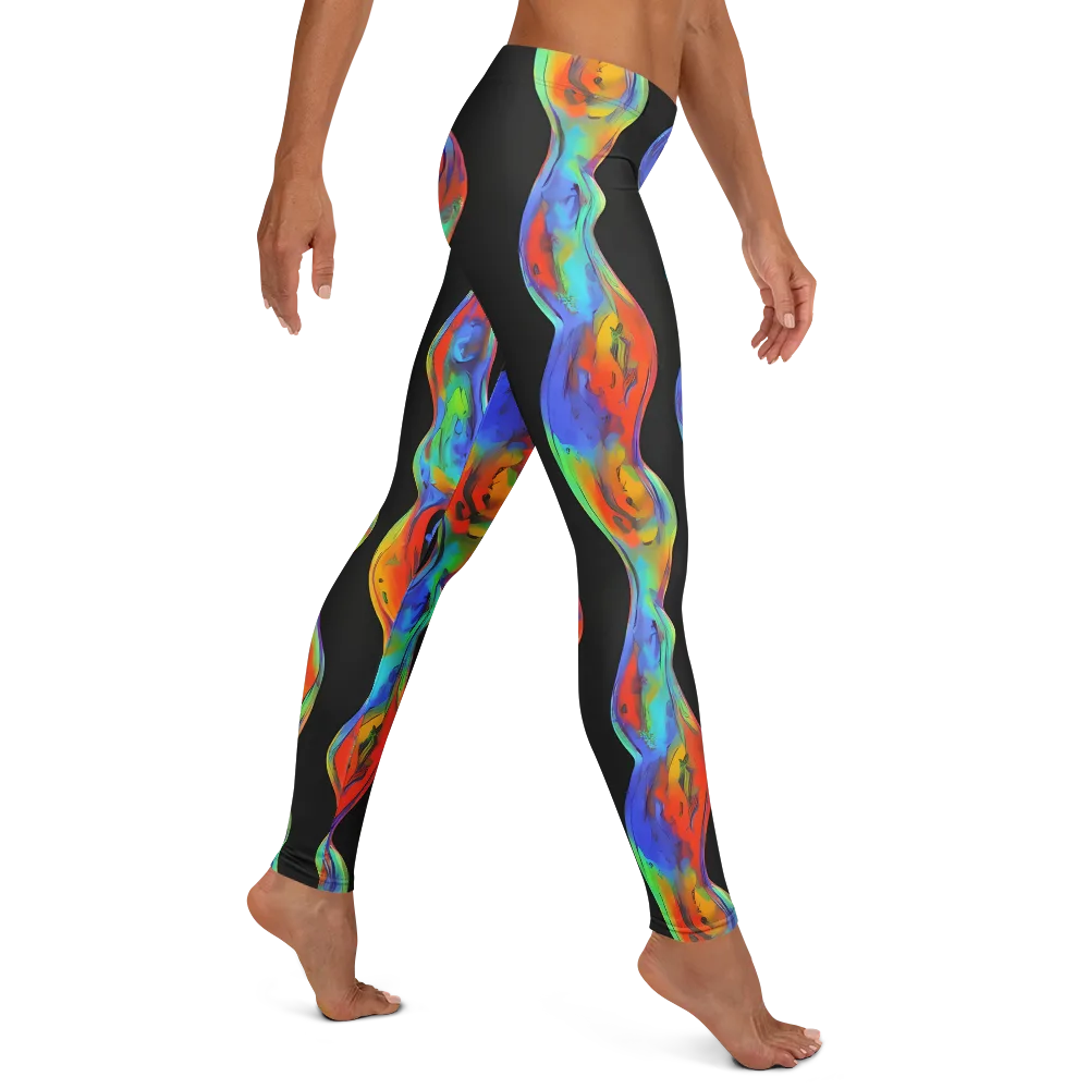 Vibrant Vortices on Leggings — Right