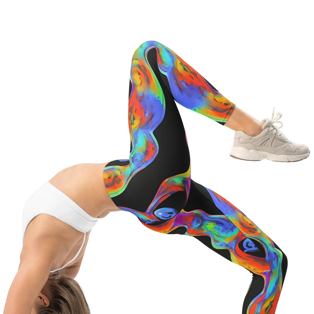 Vibrant Vortices on Leggings — Right