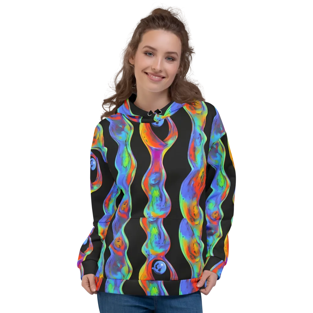 Vibrant Vortices on Hoodie — Front