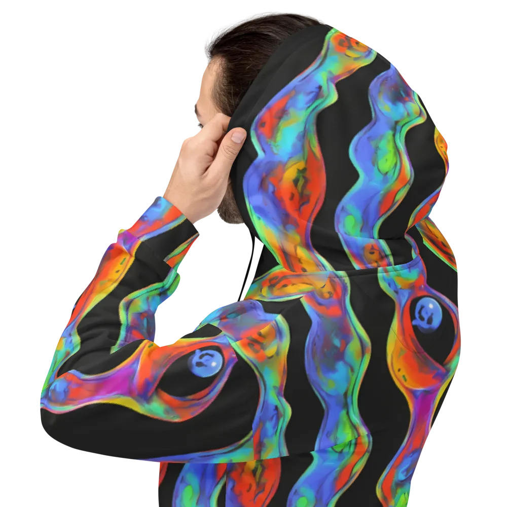 Vibrant Vortices on Hoodie — Back