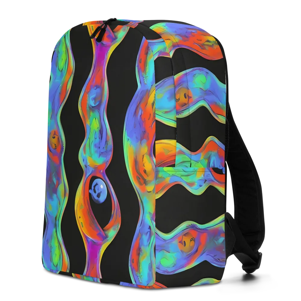 Vibrant Vortices on Minimalist Backpack — Left