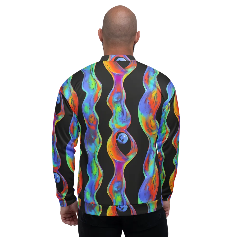 Vibrant Vortices on Bomber Jacket — Back