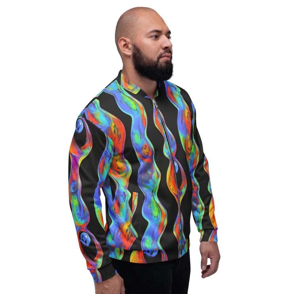 Vibrant Vortices on Bomber Jacket — Right