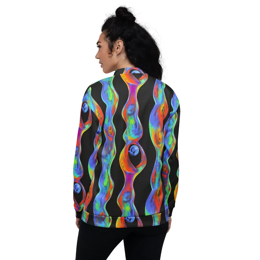 Vibrant Vortices on Bomber Jacket — Back