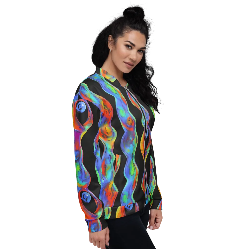 Vibrant Vortices on Bomber Jacket — Right