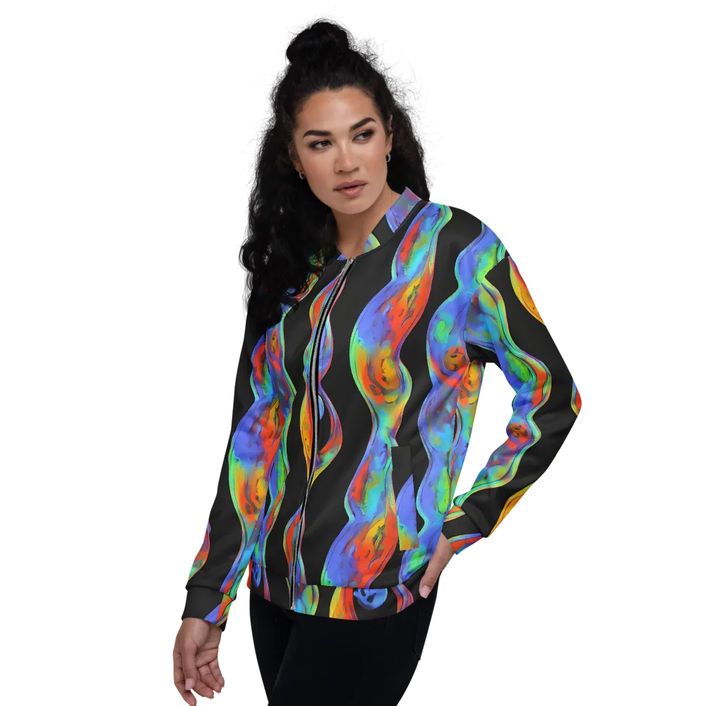 Vibrant Vortices on Bomber Jacket — Left