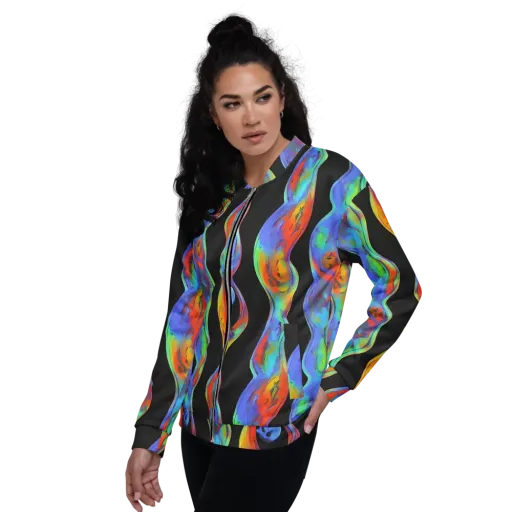 Vibrant Vortices on a Bomber Jacket