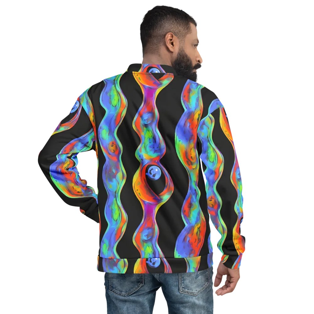 Vibrant Vortices on Bomber Jacket — Back