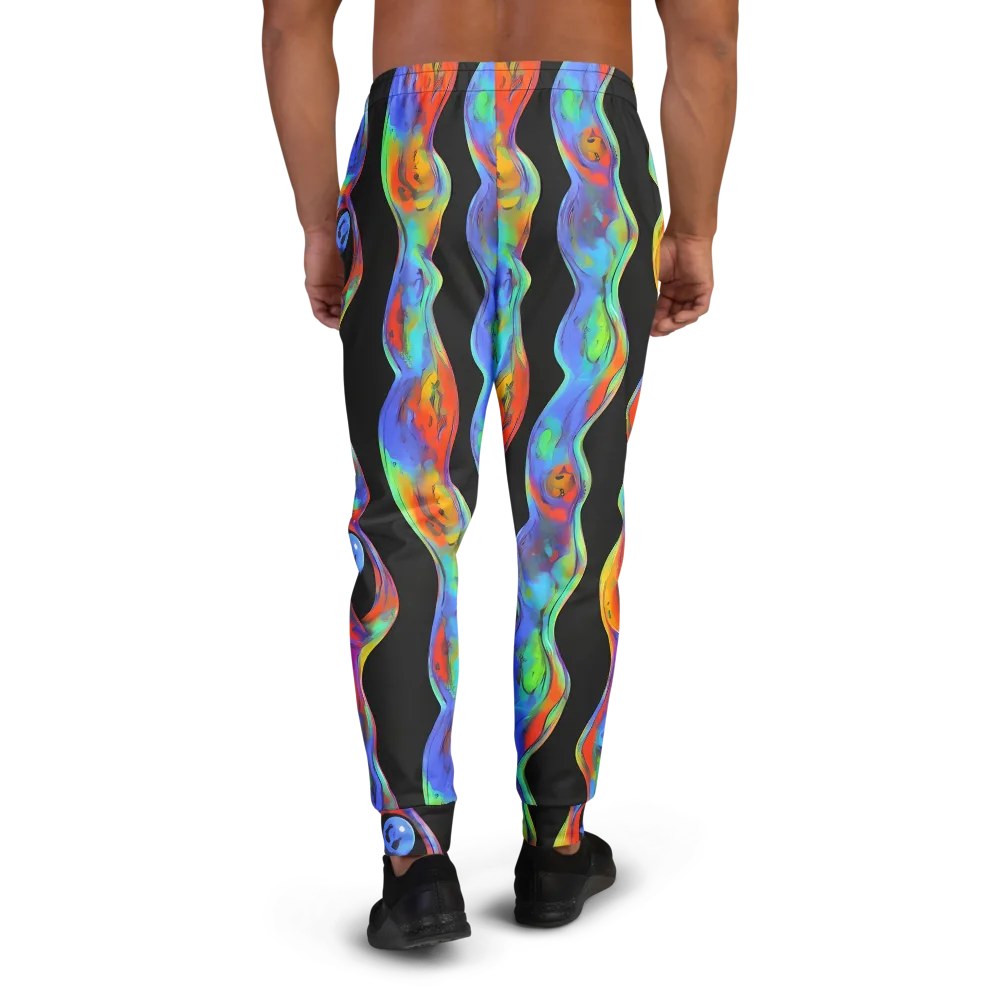 Vibrant Vortices on Men's Joggers — Back
