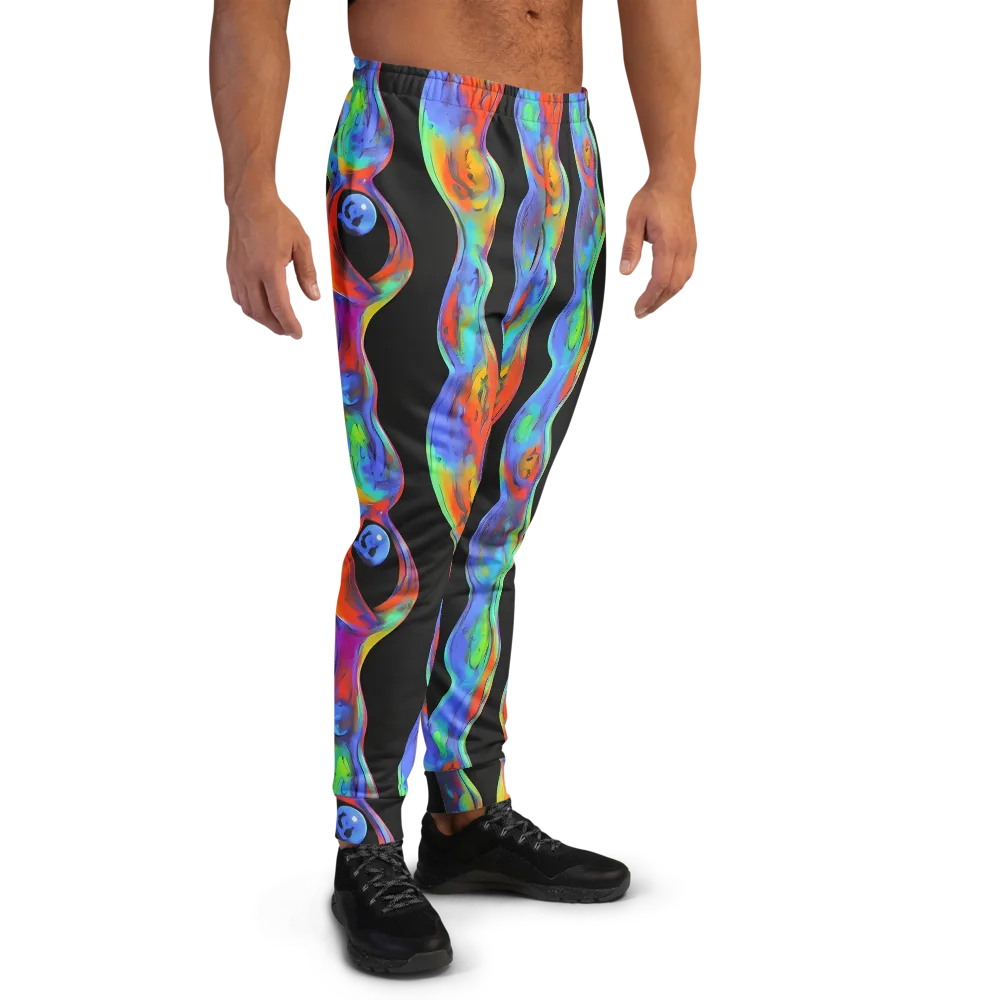 Vibrant Vortices on Men's Joggers — Right