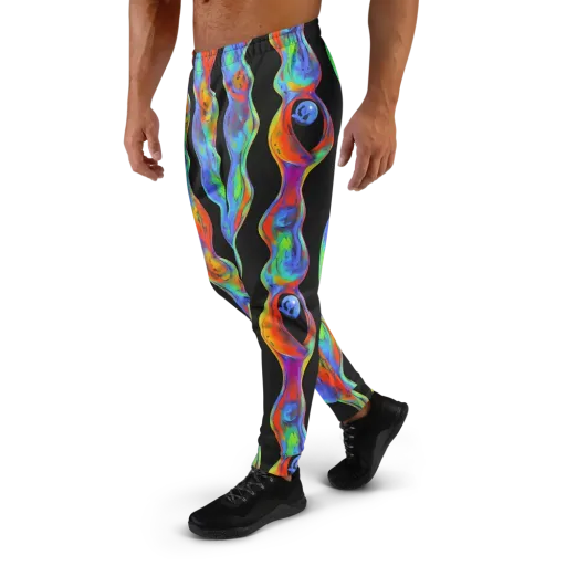 Vibrant Vortices on a Men's Joggers