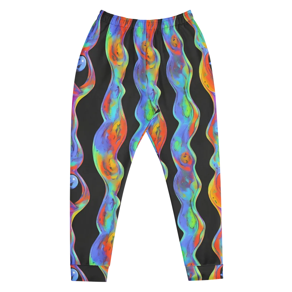 Vibrant Vortices on Men's Joggers — Front