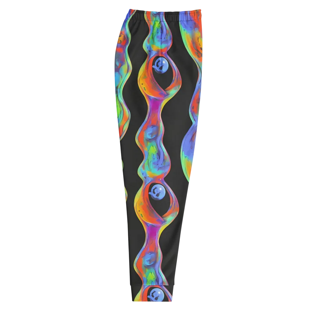 Vibrant Vortices on Men's Joggers — Right