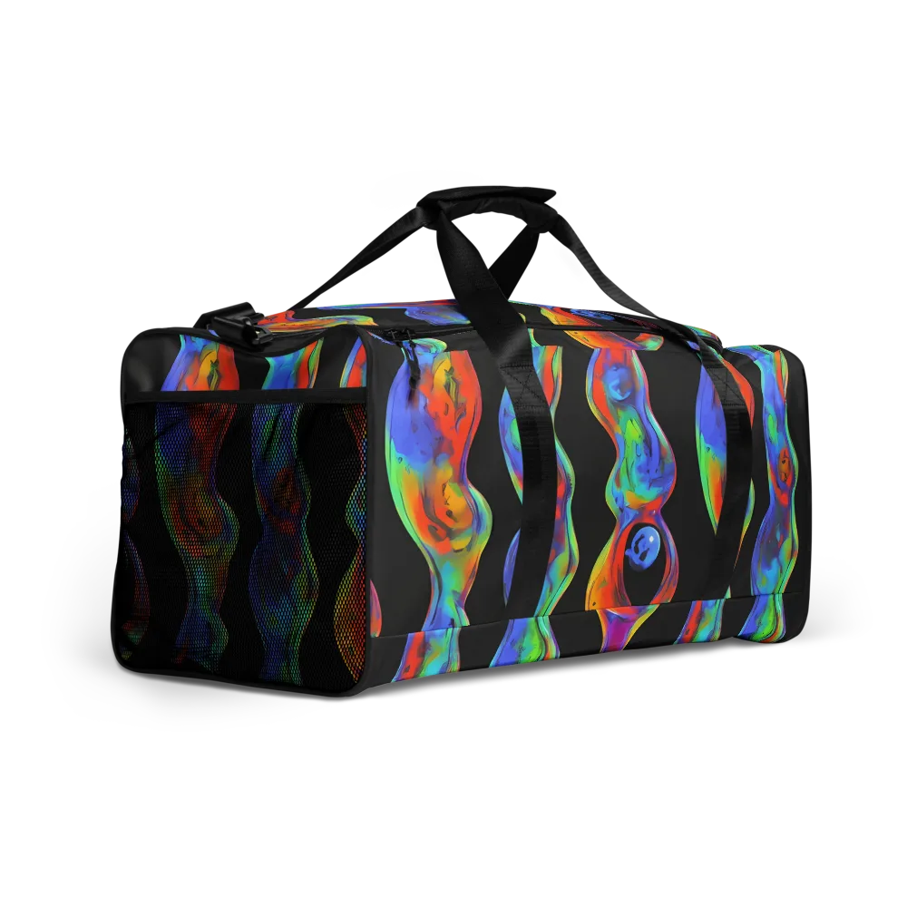 Vibrant Vortices on Duffle Bag — Right Front