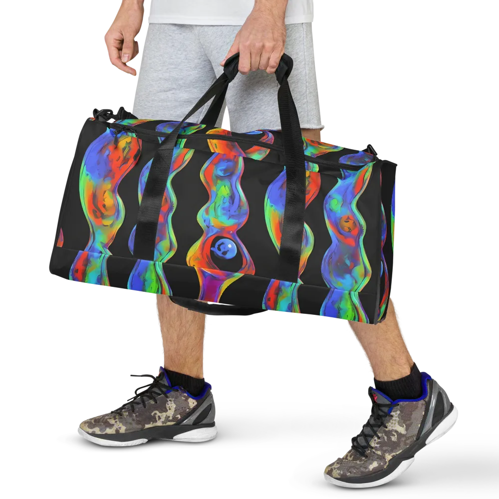 Vibrant Vortices on Duffle Bag — Front