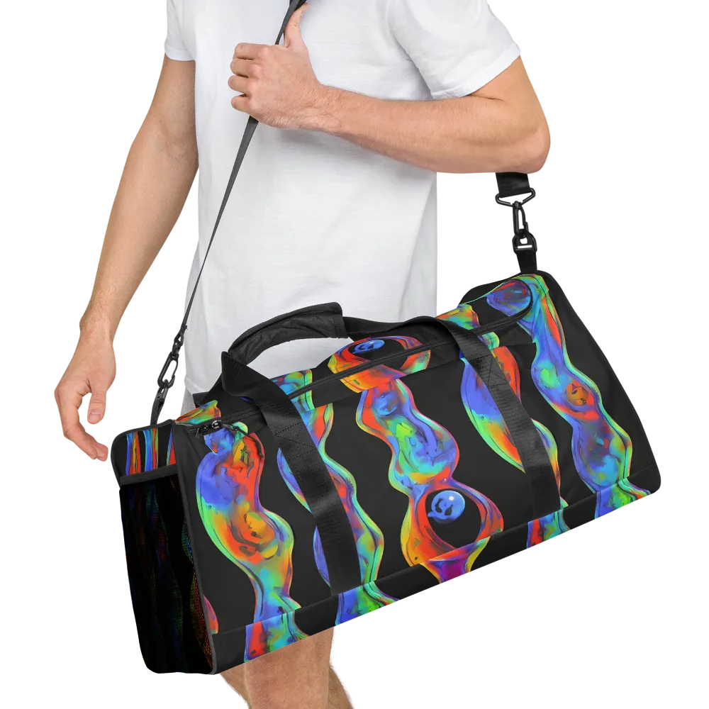 Vibrant Vortices on Duffle Bag — Right Front