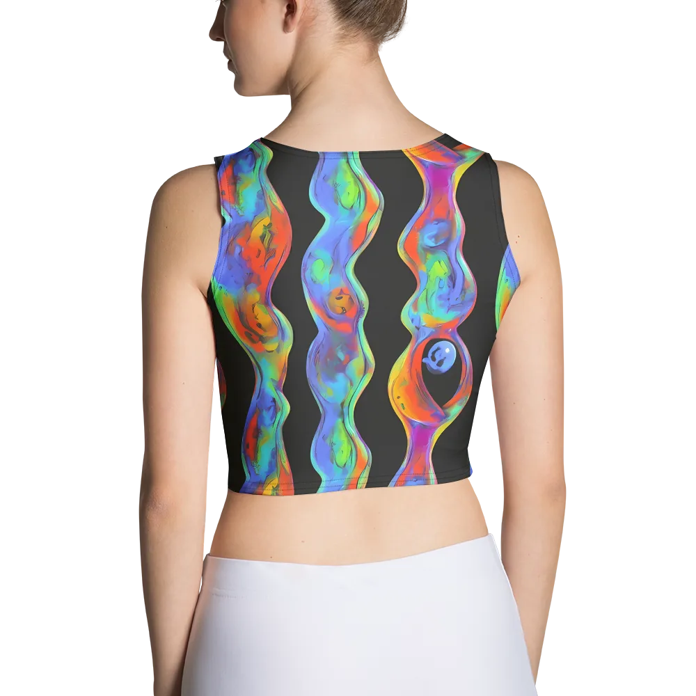 Vibrant Vortices on Crop Top — Back
