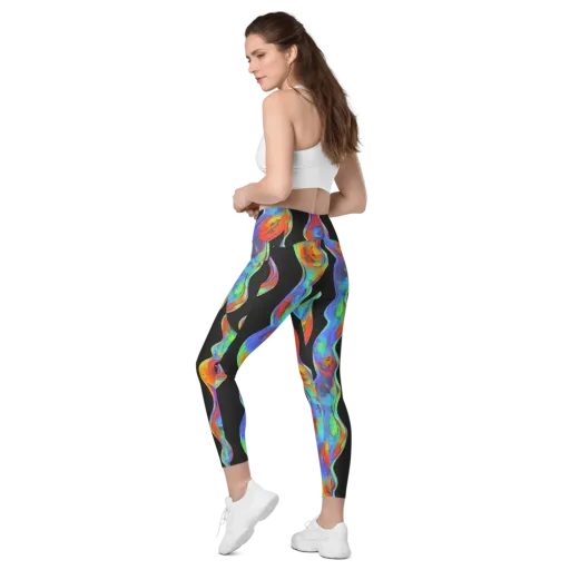 Vibrant Vortices on a Leggings with Pockets