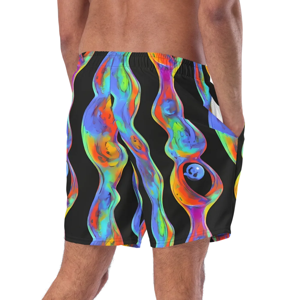 Vibrant Vortices on Swim Trunks — Right Back