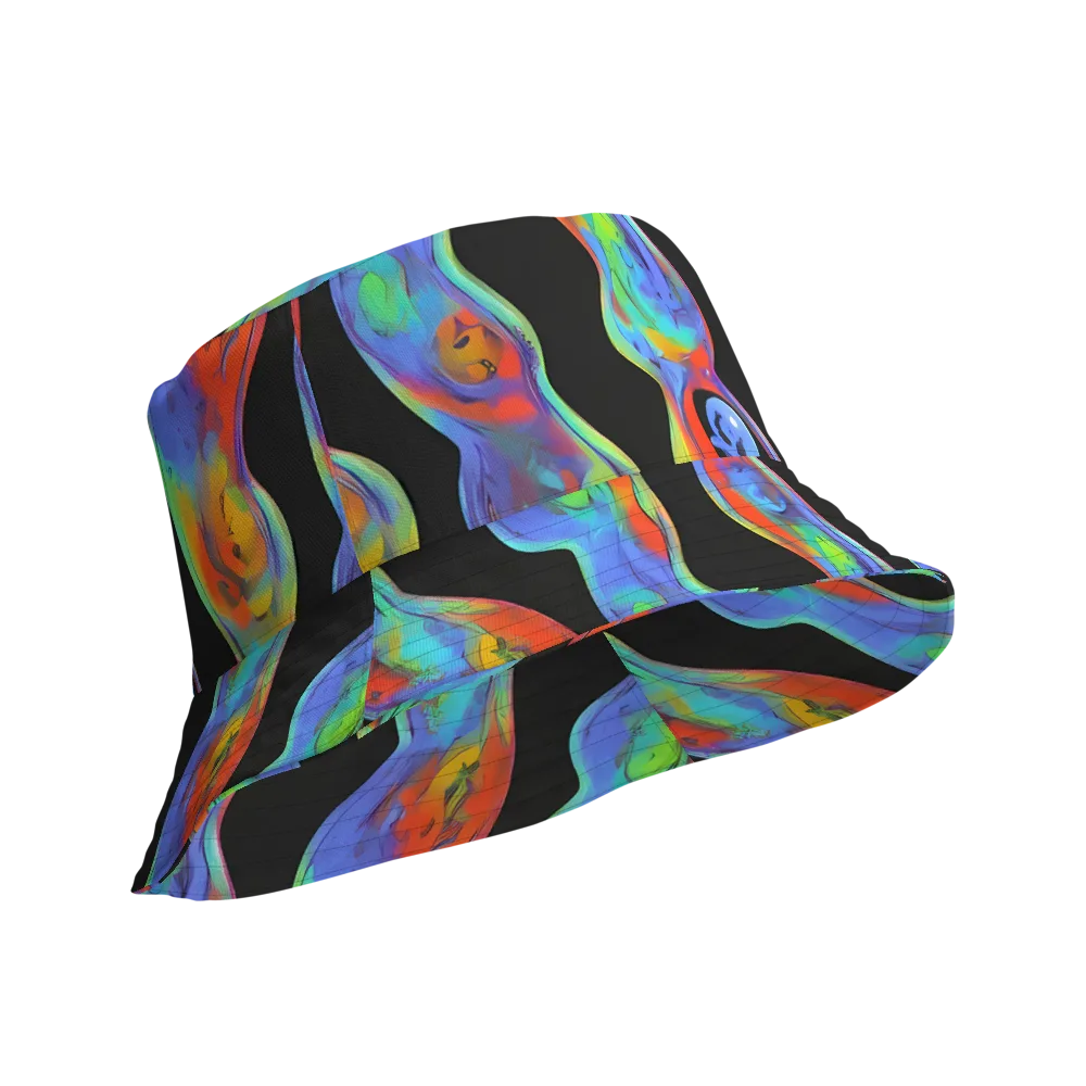 Vibrant Vortices on Reversible Bucket Hat — Product details Outside