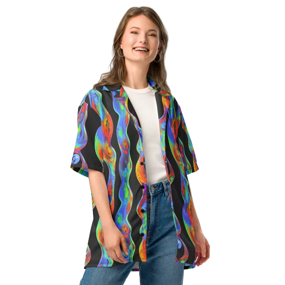 Vibrant Vortices on Button Shirt — Front