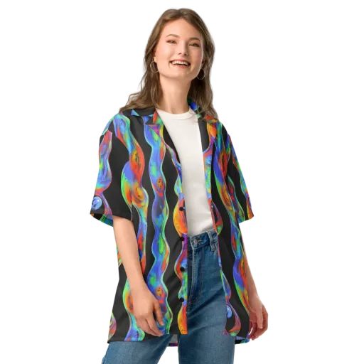 Vibrant Vortices on a Button Shirt