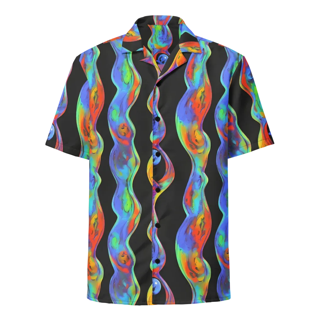 Vibrant Vortices on Button Shirt — Front