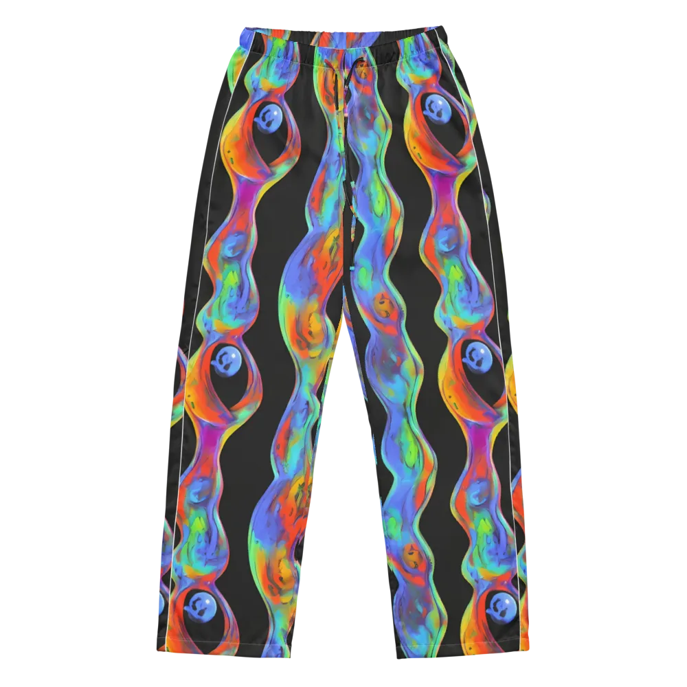 Vibrant Vortices on Women's Pajama Pants — Front