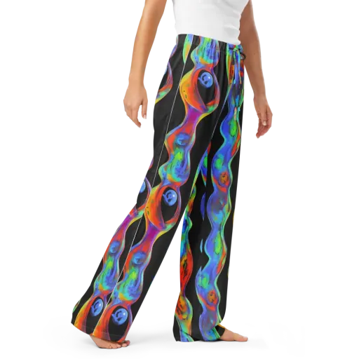 Vibrant Vortices on a Women's Pajama Pants