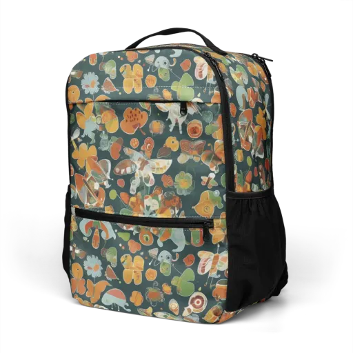 Menagerie in Moss on a Utility Backpack
