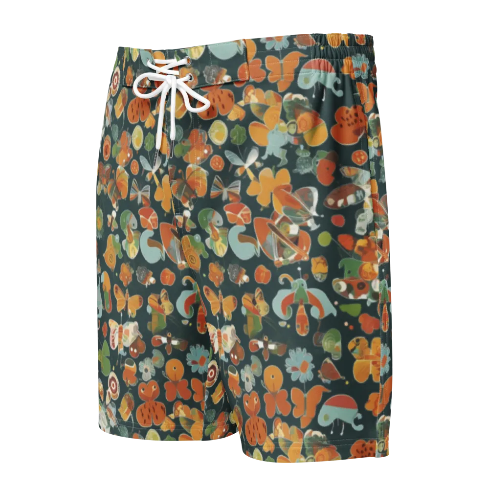 Menagerie in Moss on Men's Board Shorts — Front