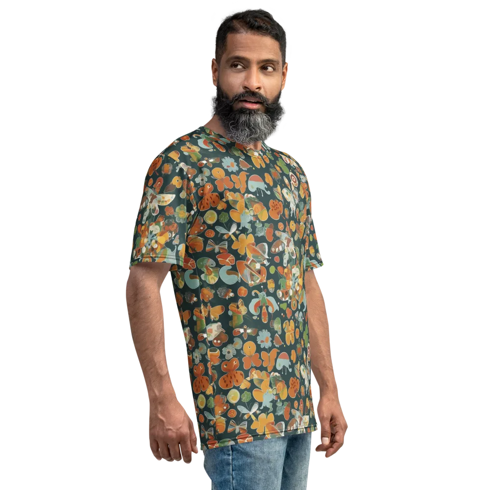Menagerie in Moss on Men's Crew Neck T-Shirt — Right