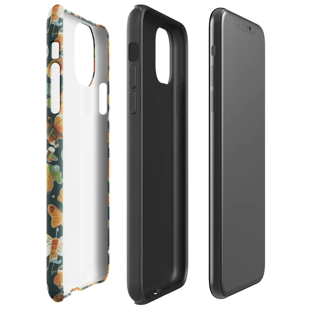 Menagerie in Moss on Tough Case for iPhone® — Right