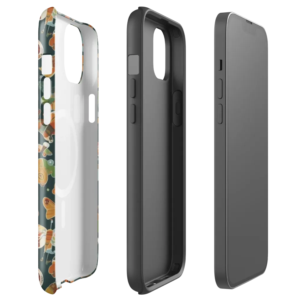Menagerie in Moss on MagSafe Tough Case for iPhone® — Front