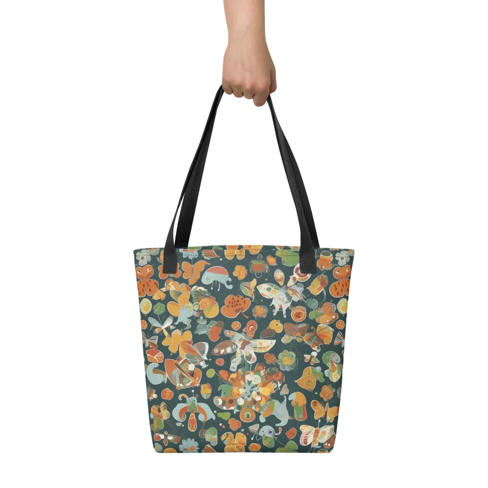 Menagerie in Moss on Tote Bag — Front