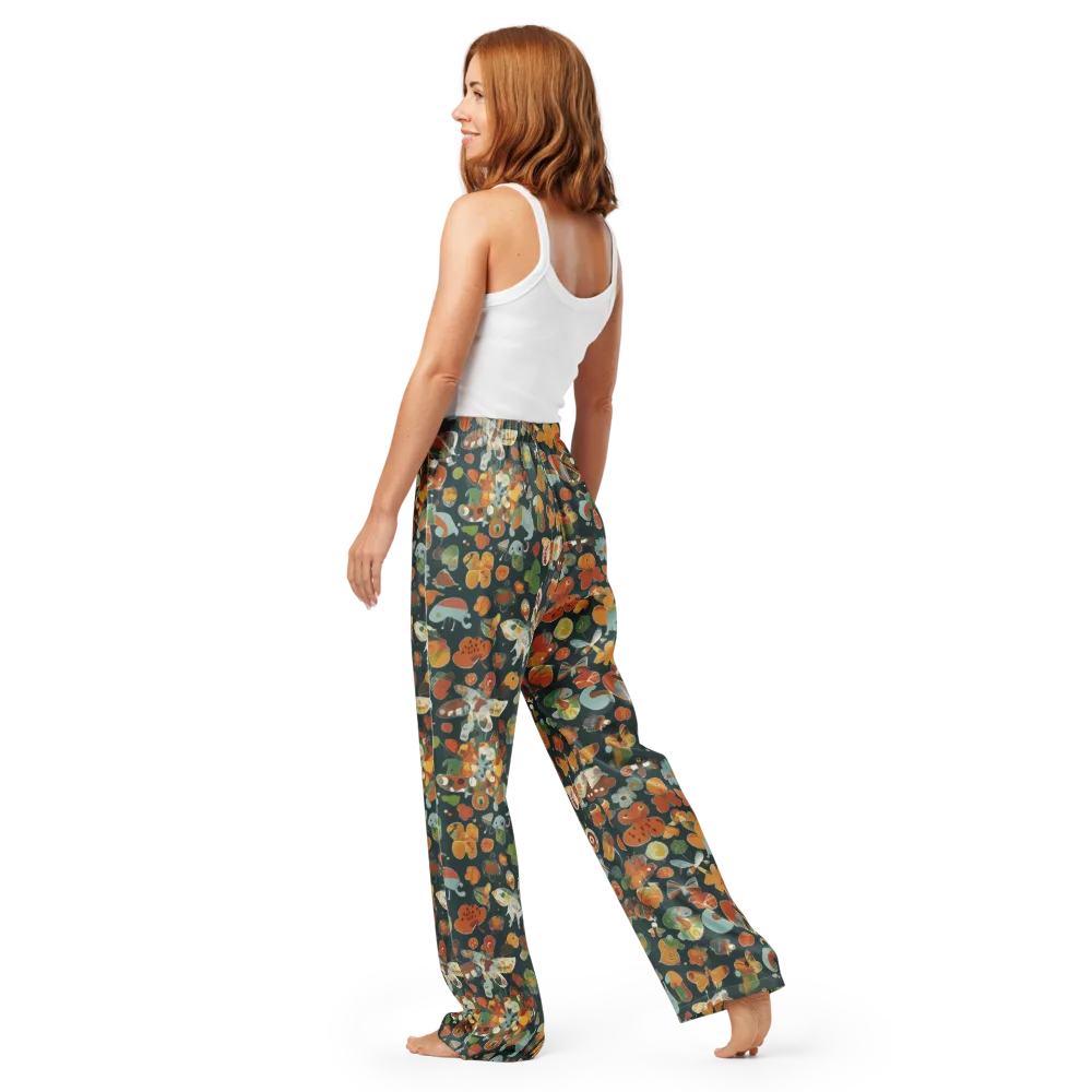 Menagerie in Moss on Women's Pajama Pants — Back