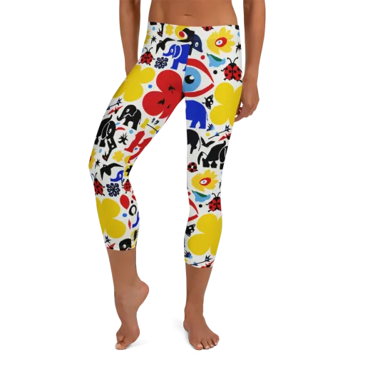 Primary Safari on a Capri Leggings