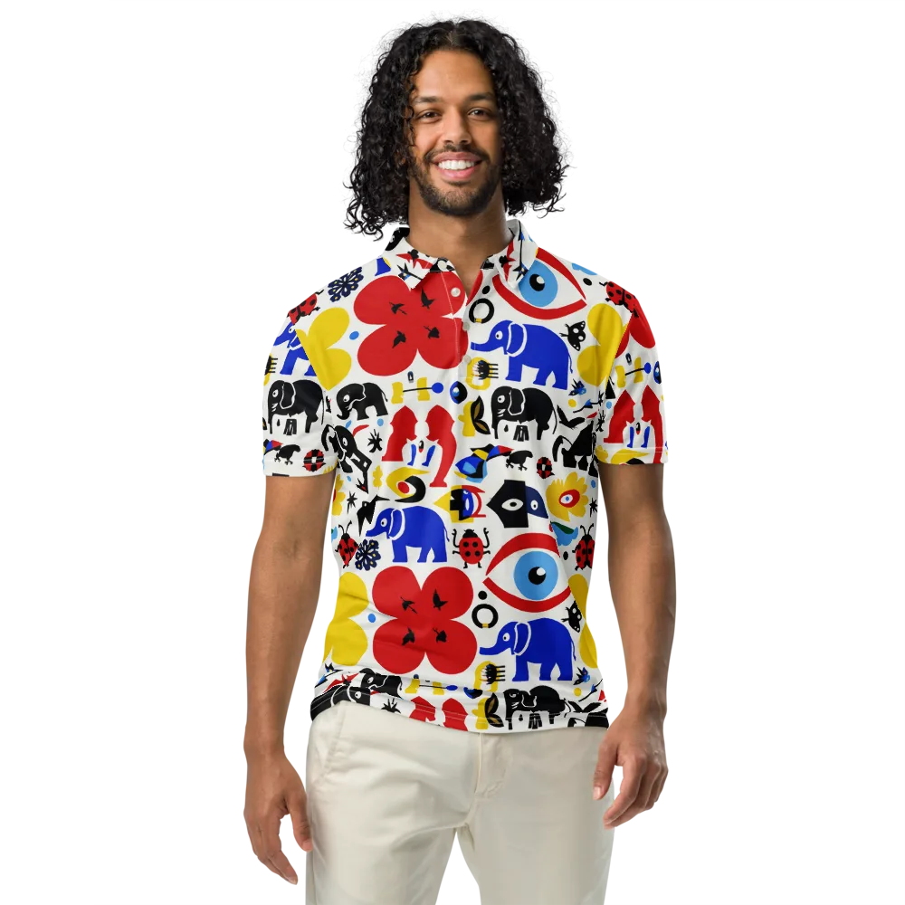 Primary Safari on Men's Slim Fit Polo Shirt — Front