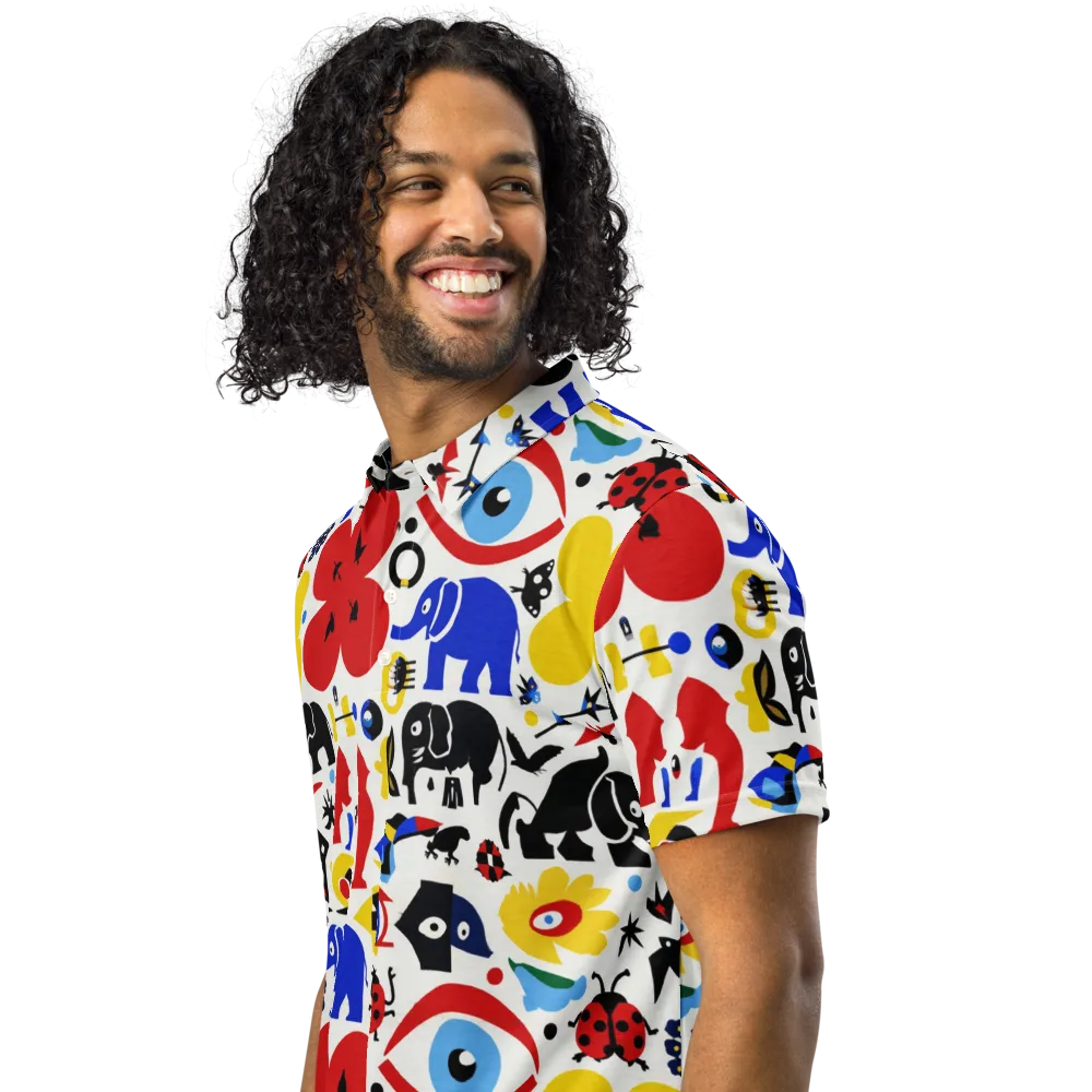 Primary Safari on Men's Slim Fit Polo Shirt — Left Front