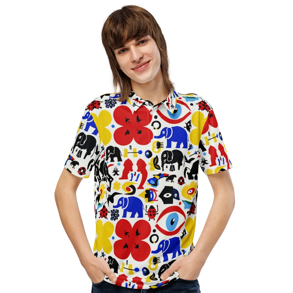 Primary Safari on Men's Slim Fit Polo Shirt — Front