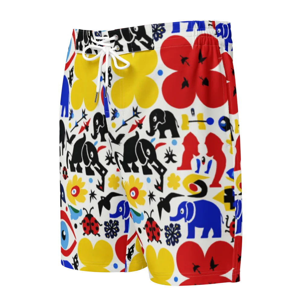 Primary Safari on Men's Board Shorts — Front
