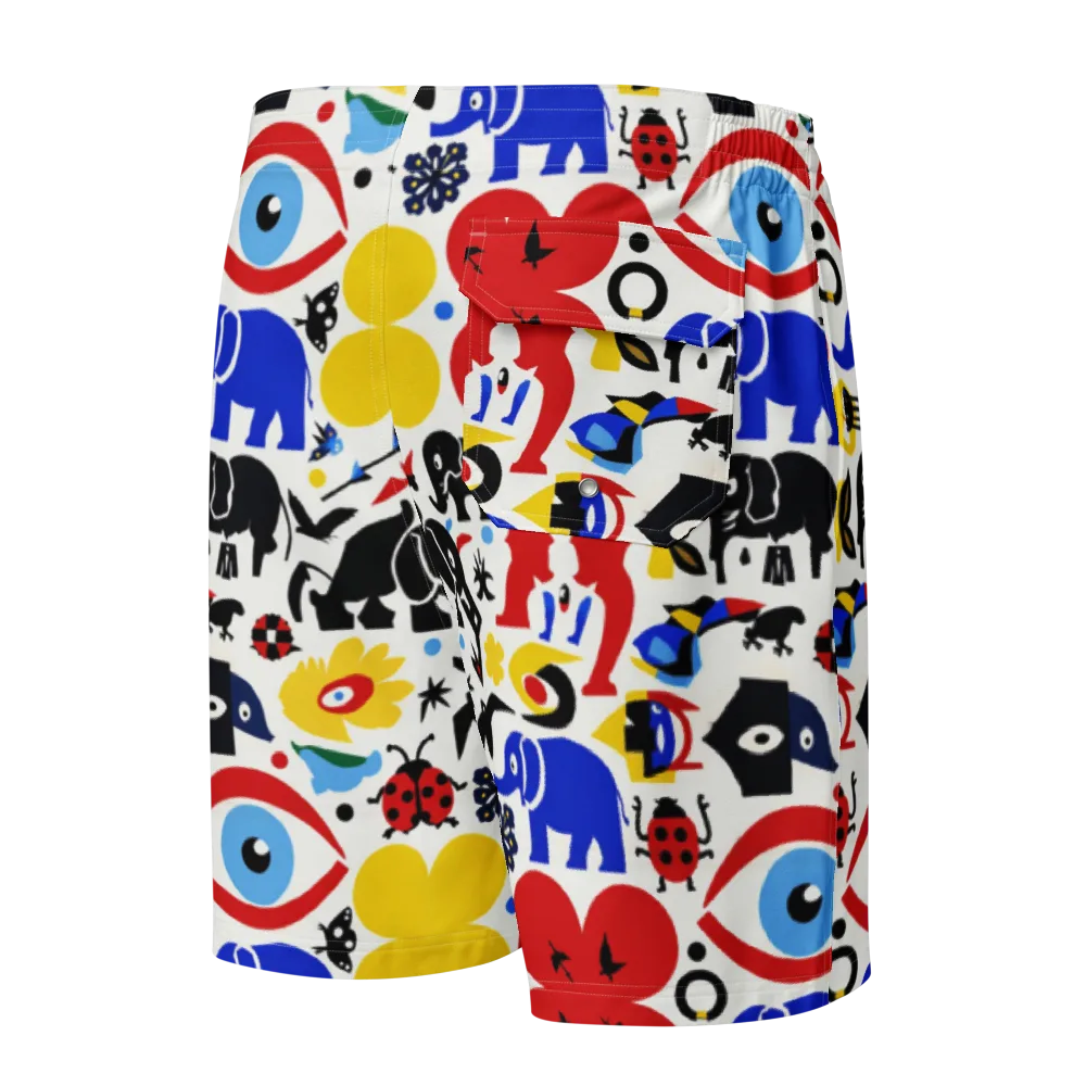 Primary Safari on Men's Board Shorts — Back