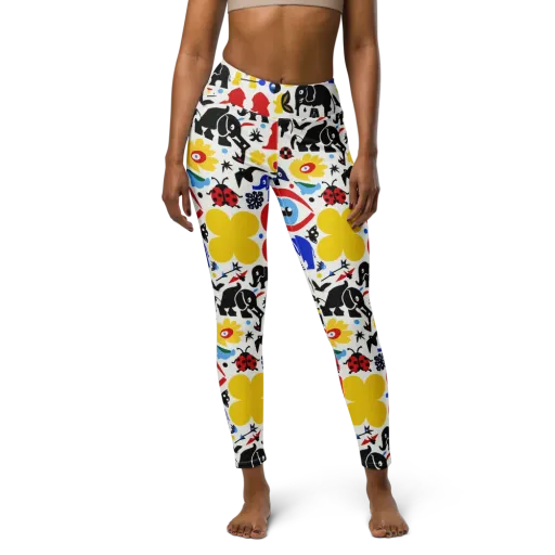Primary Safari on a Yoga Leggings