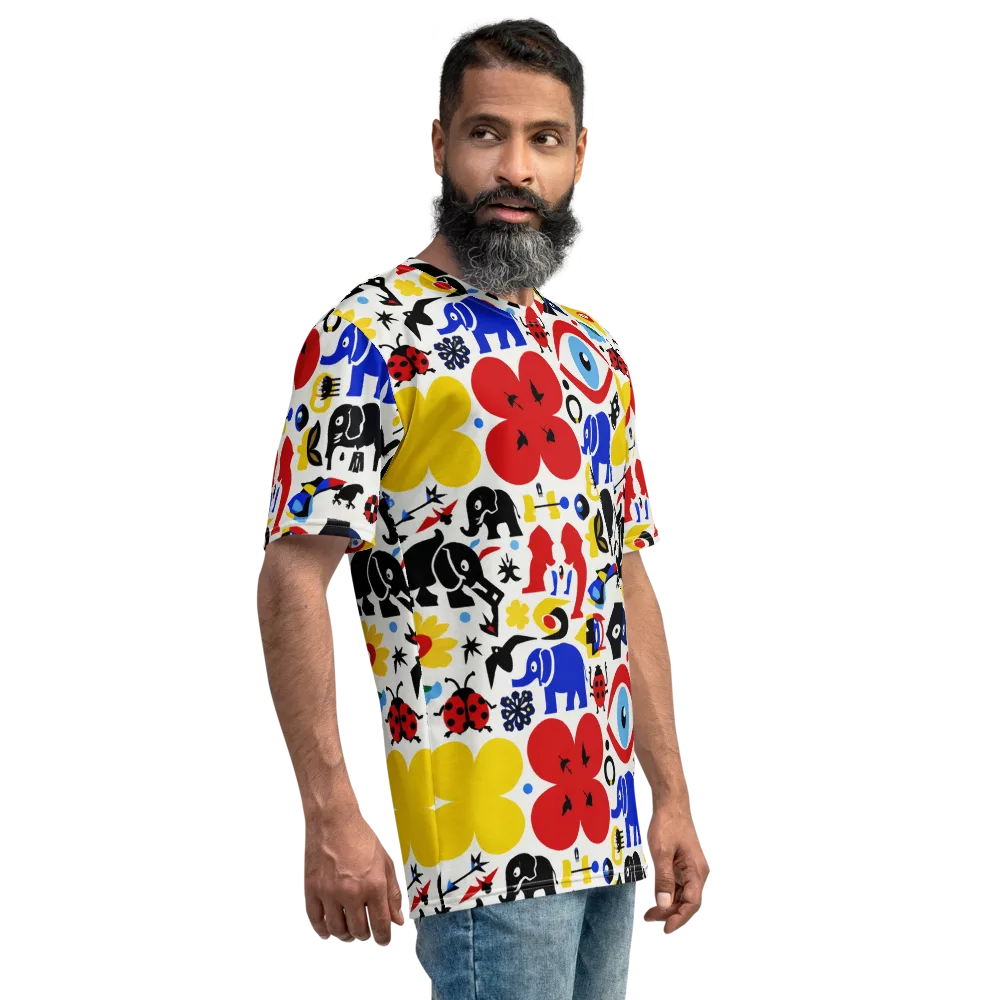 Primary Safari on Men's Crew Neck T-Shirt — Right